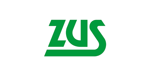 Logo ZUS: skrót w kolorze zielonym.